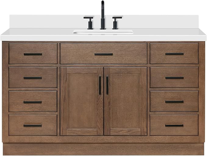 ARIEL Hepburn 61 Inch Single Rectangle Sink Bathroom Vanity - Image 11