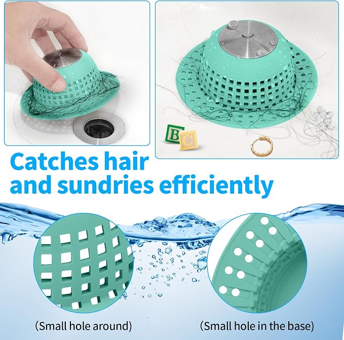 Shower Drain Hair Catcher Bathtub Drain Cover Shower Protector - Image 5