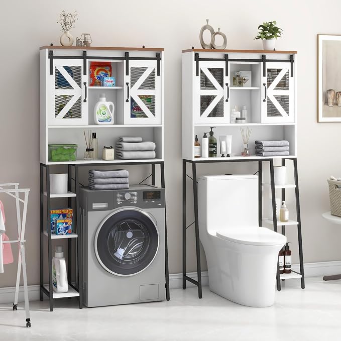 Vabches Over The Toilet Storage Cabinet, Farmhouse Storage Cabinet Over Toilet - Image 7