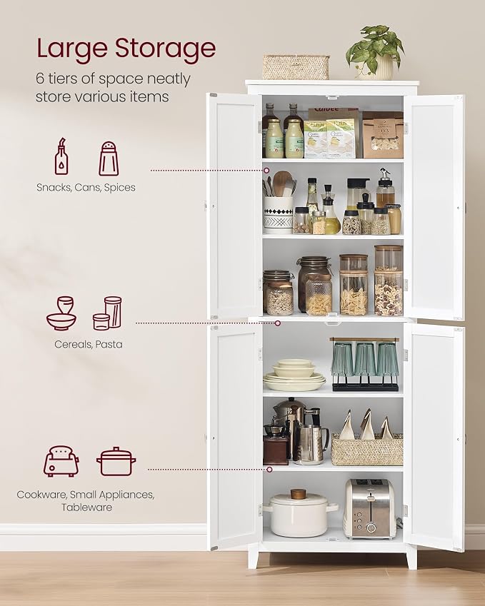 VASAGLE Floor Storage Cabinet, Freestanding Storage Unit - Image 3