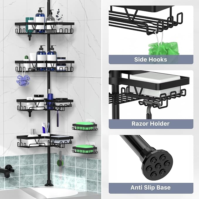 Tension Pole Shower Caddy Corner - Image 2