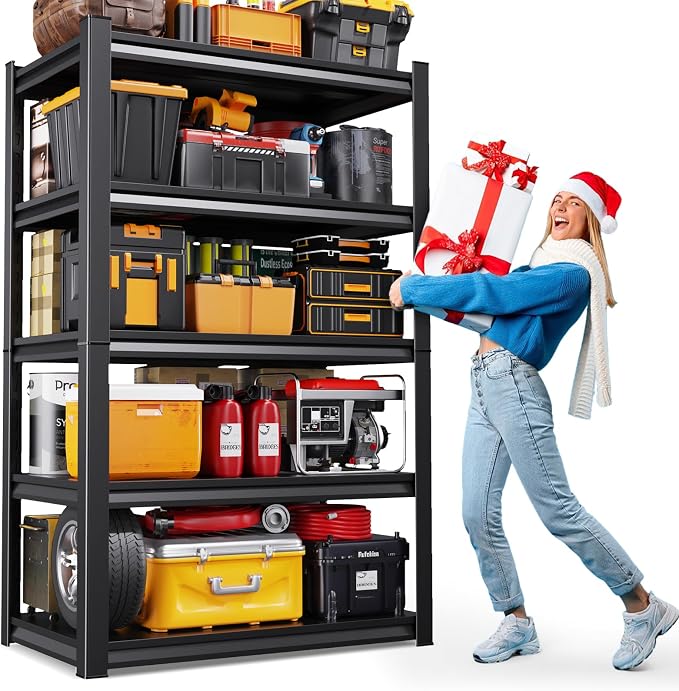 71"H-35"W Garage Shelving, 5-Tier heavy duty storage shelves, Adjustable Metal by Unknown