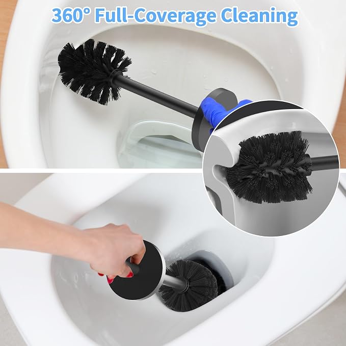 Stainless Steel Toilet Brush and Holder Set Oil Rubbed Matte Black Heavy Duty - Image 5