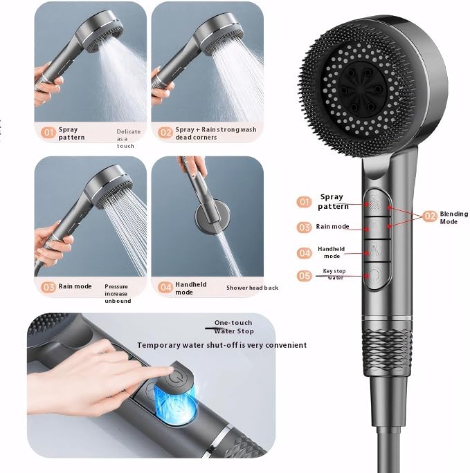 Filtered Shower Head with Handheld, High Pressure Shower Heads - Image 7