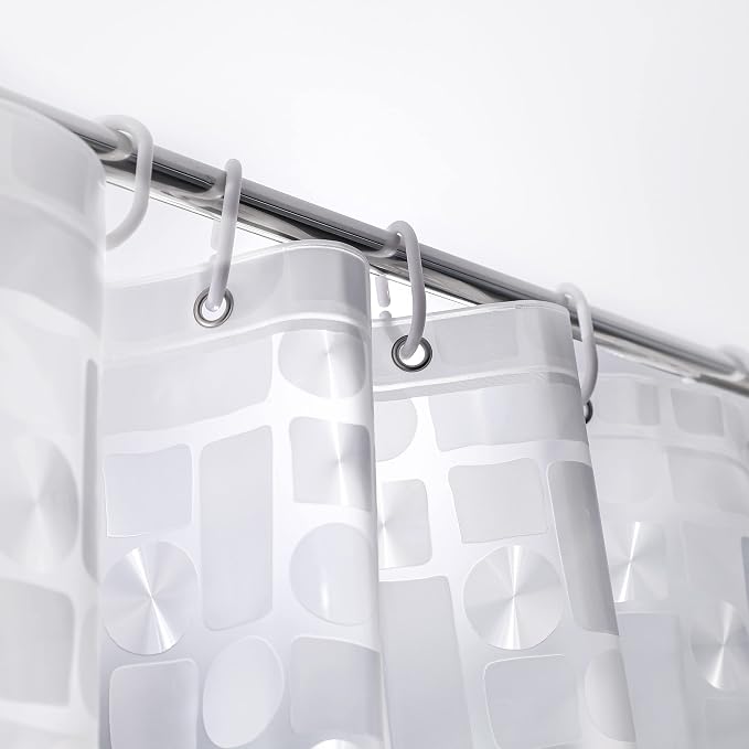 NTBAY EVA Semi-Transparent Clear Shower Curtain - Image 3