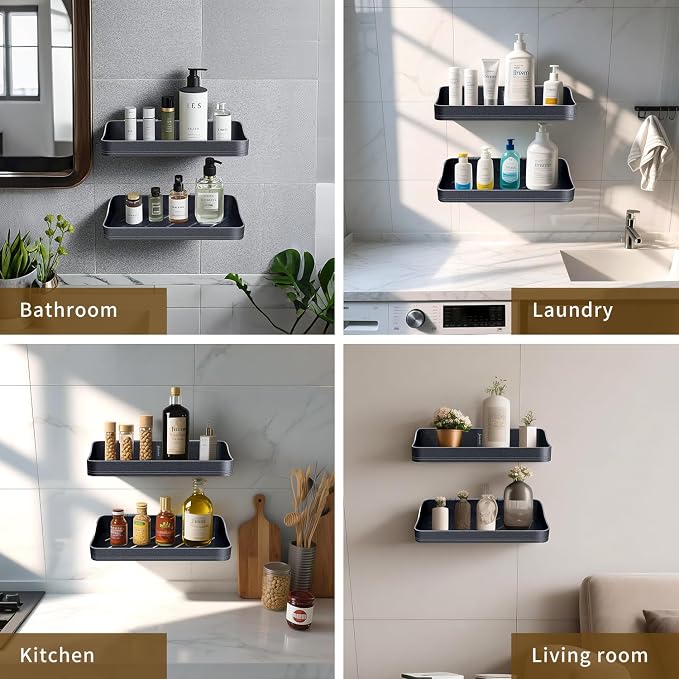 Luxury Shower Caddy, Rustproof Metal Large Capacity Bathroom Shelves - Image 6