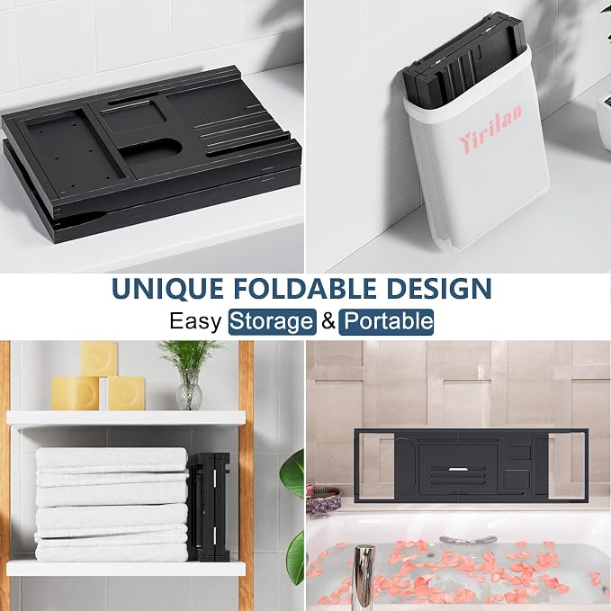 Yirilan Bathtub Tray, Expandable Bath Tray - Image 5