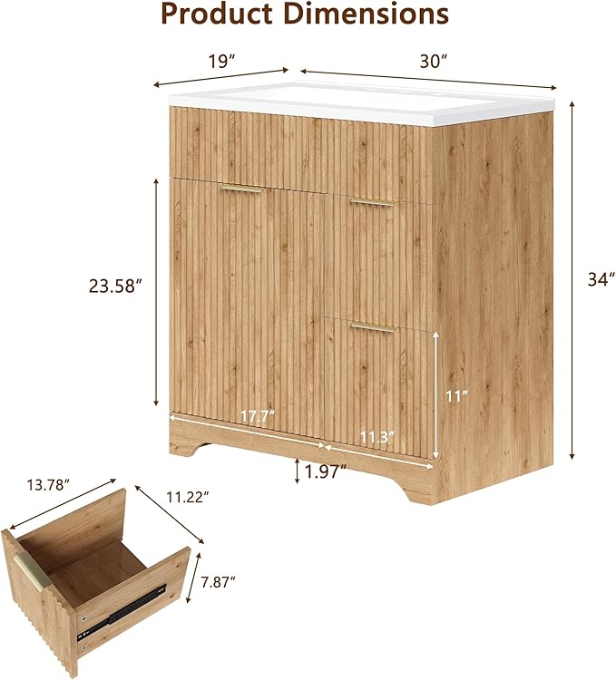 LINLUX 31” Bathroom Vanity - Image 2