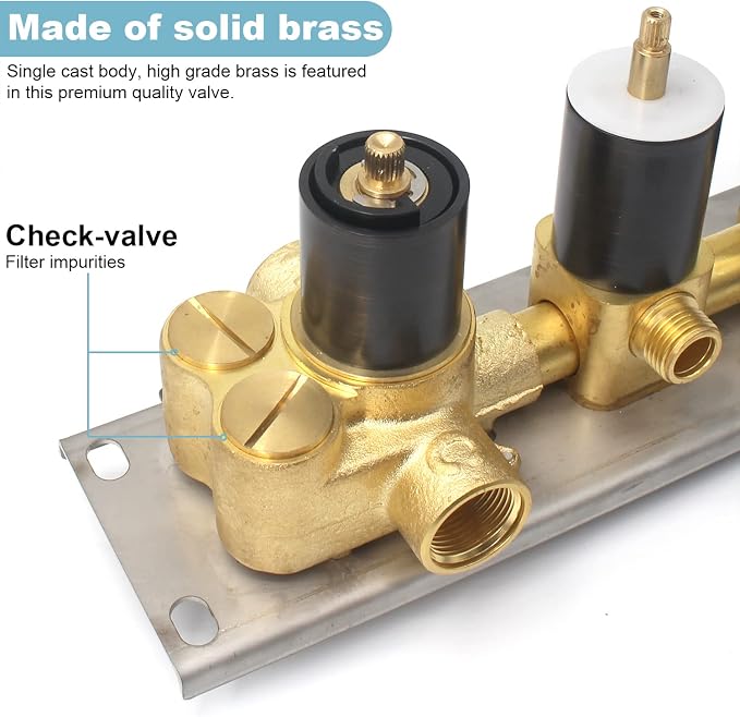 Can Run All Functions Together 5-Way Shower Diverter Valve Kit, HOMEDEC - Image 4