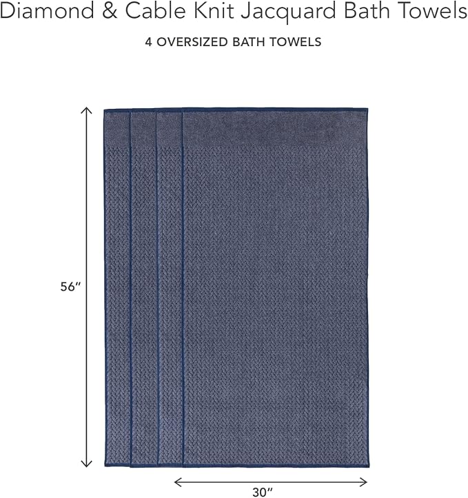 Texere 100% Organic Cotton Jacquard 650 GSM Premium Bath Towel Sets - Image 6