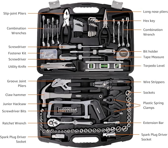 AmazonBasics 173-Piece General Household Hand Tool Set - Image 2
