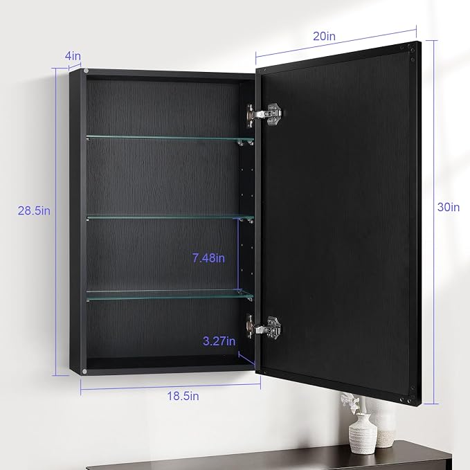 Black Bathroom Medicine Cabinet - Image 2