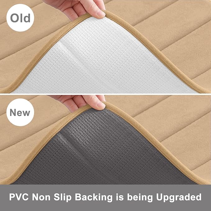 Buganda Memory Foam U-Shaped Contour Toilet Rugs, Non Slip Absorbent, Thick - Image 4