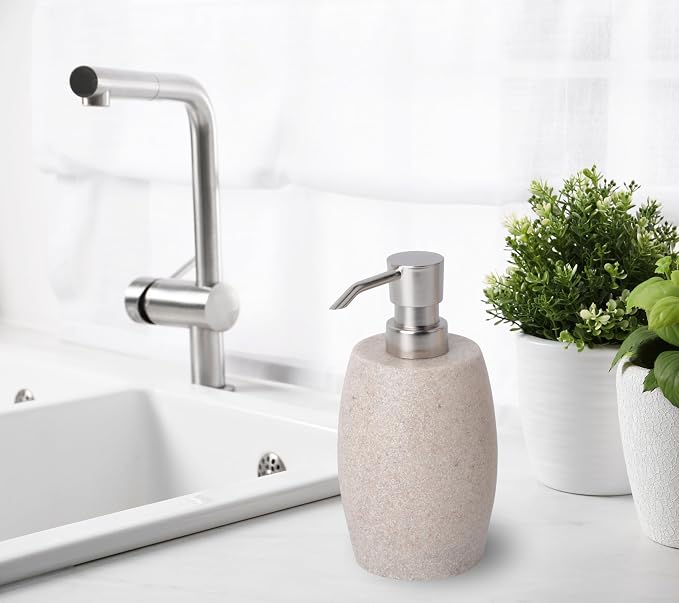 Sandstone Textured Resin Soap Dispenser - Image 9