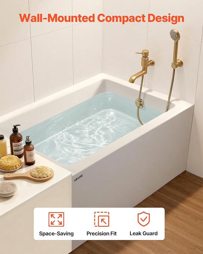 VEVOR Alcove Bathtub, Soaking Bath Tub - Image 5