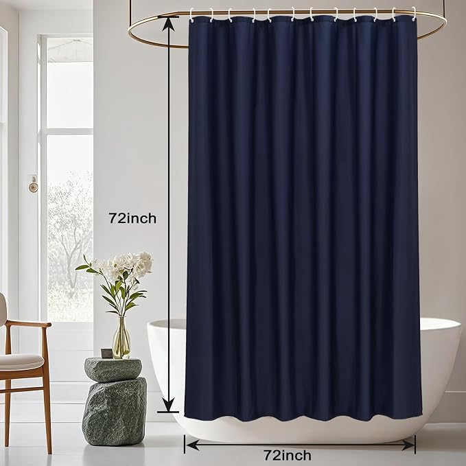 AooHome Standard 72x72 inch Shower Curtain Liner, Durable Polyester Solid Color - Image 7