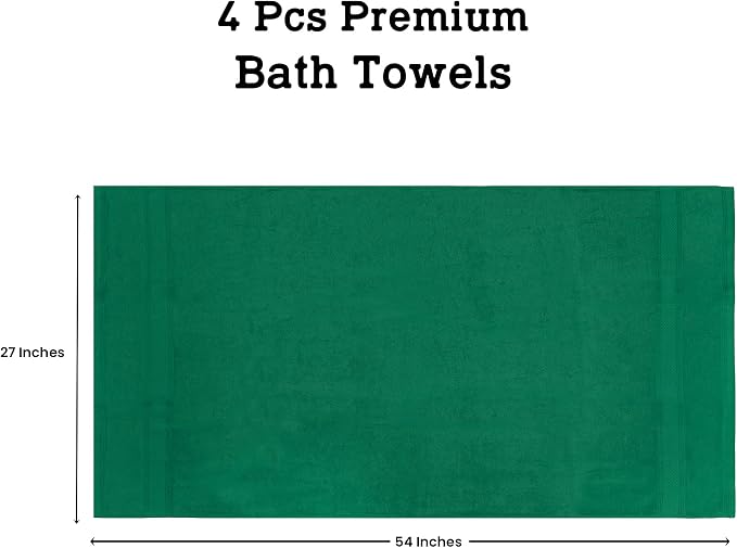 Casa Lino Green Bath Towels Set of 4 - Image 4