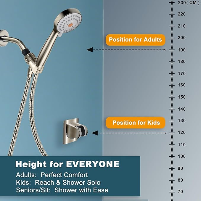 2 Pack No Drilling On Wall Mounted Shower Bracket - Image 3