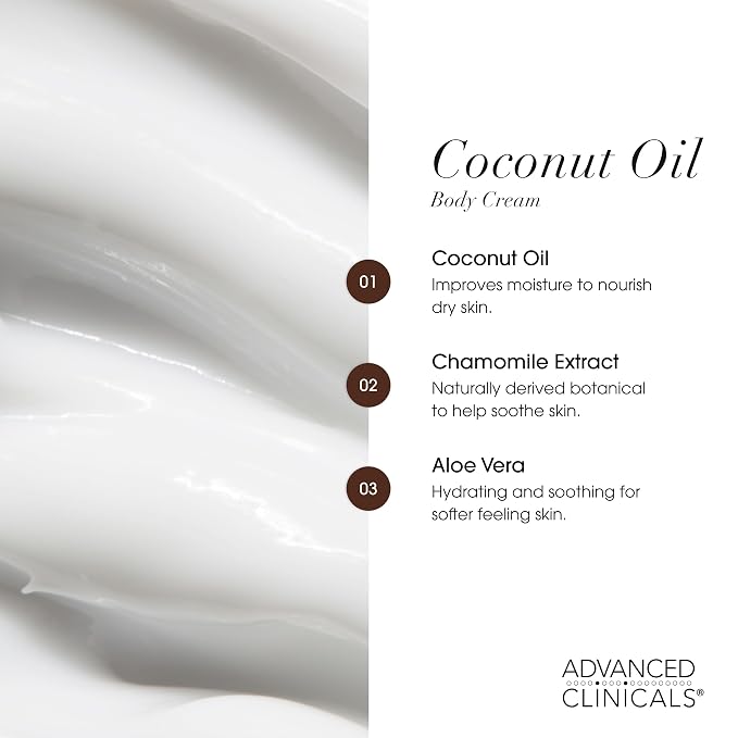 Advanced Clinicals Coconut Oil Body Cream - Image 5