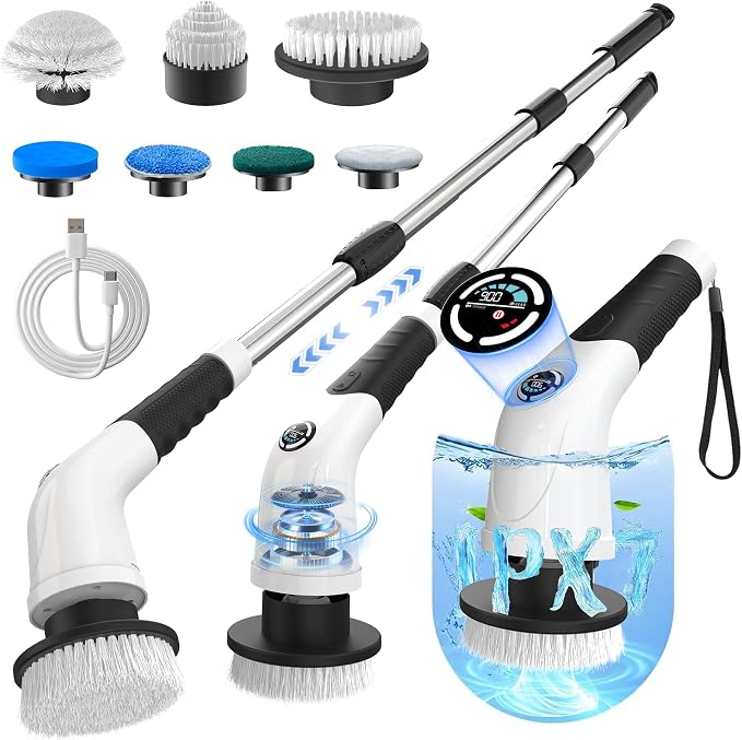 Electric Spin Scrubber, Cordless Cleaning Brush by Unknown