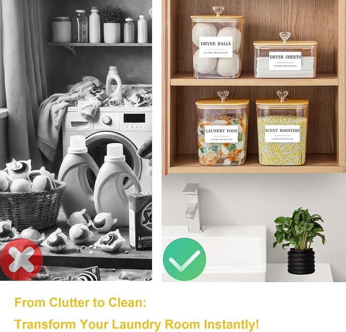 3 Pack Large Laundry Powder Container and Dryer Sheet Holder - Image 4