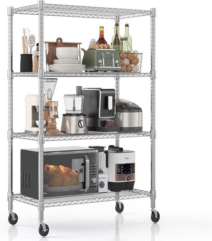 Homdox 4 Tier Heavy Duty Metal Shelves by HOMDOX