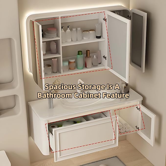 72IN Wall Mounted Bathroom Vanity Set - Image 3