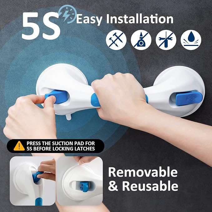 TAILI Shower Grab Bar Suction Grab Bars - Image 2