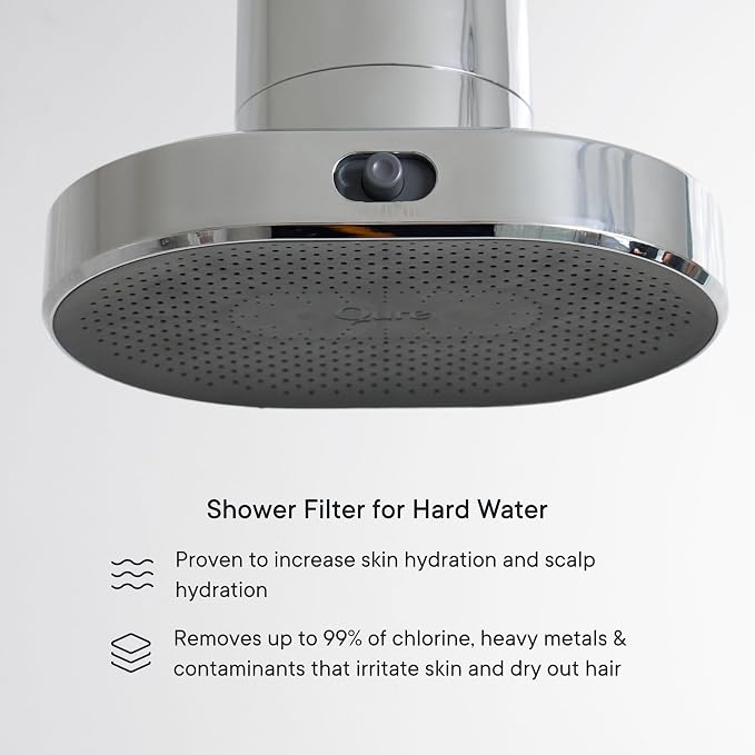 Qure Shower Filter Head for Hard Water, healthier Hair, Skin & Nails, High - Image 3