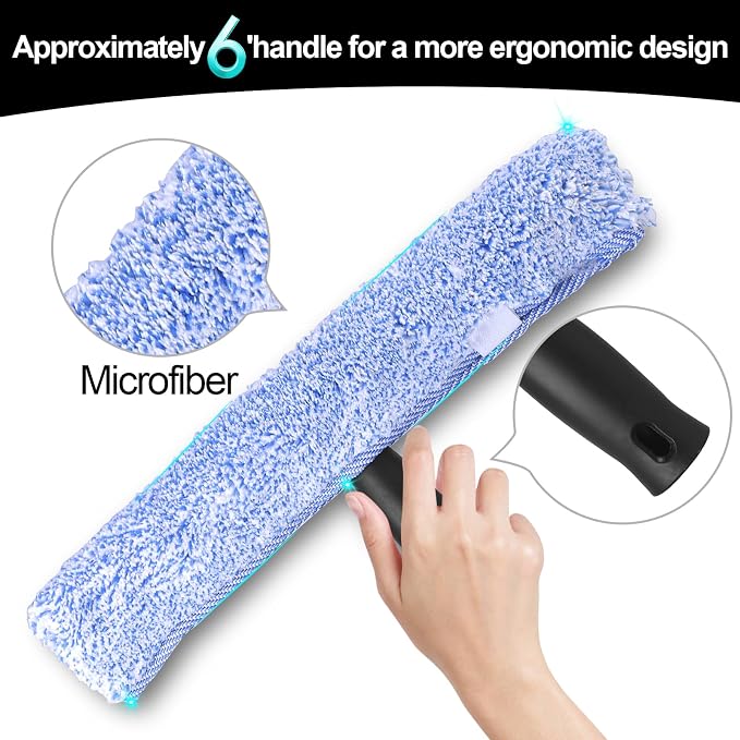 2Pack 14-Inch Multifunctional Rust Proof Window Cleaning Kit. Squeegee - Image 2