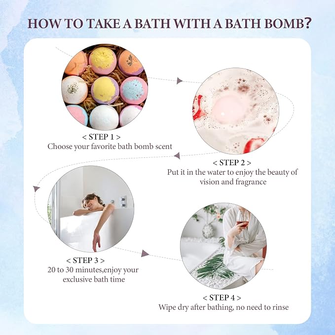 Hemp Oil Bath Bombs Gift Set Natural Refreshing Bubble Bath Kit - Image 6