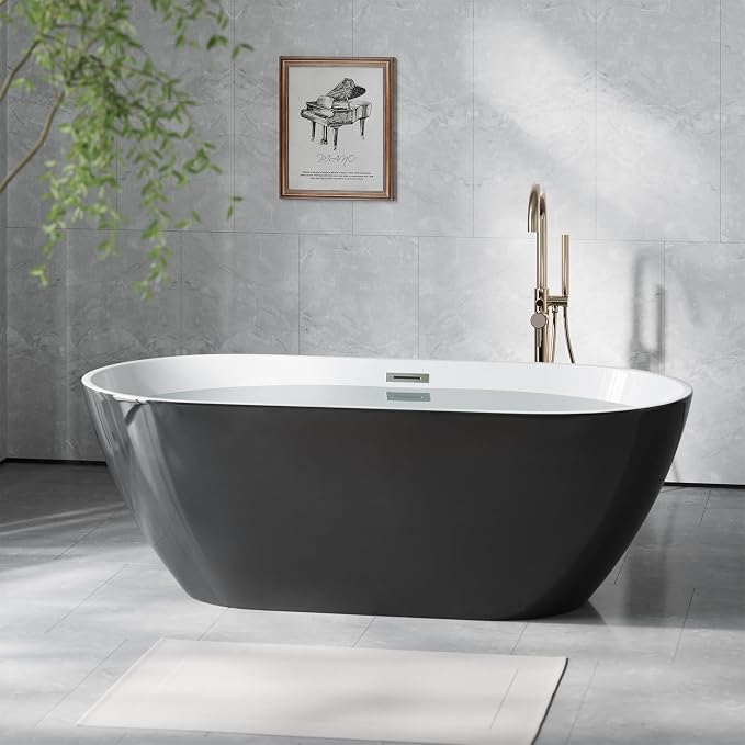 Freestanding Bathtub 67 Inch Acrylic Soaking Tub – Extra Large Free Standing by Unknown