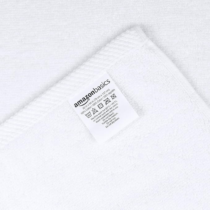 Amazon Basics 100% Cotton Soft Quick-Dry Bath Towel Set - Image 3