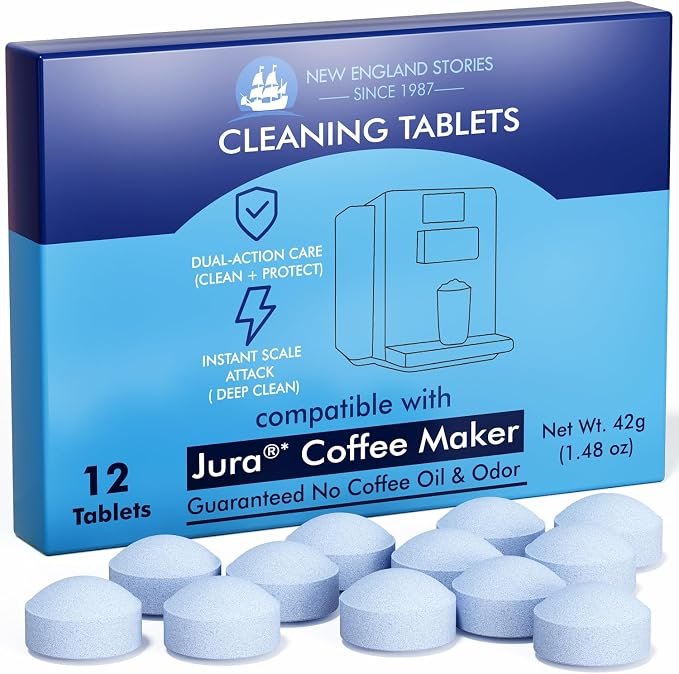 Jura Compatible Cleaning Tablets 12-Pack by NewEnglandStories