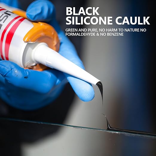 Black RTV Advanced Silicone Sealant & Caulk, 100% Silicone Black Caulking - Image 4