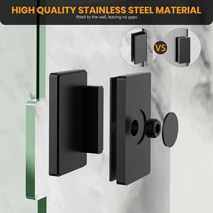 Bathtub Shower Glass Door 34 * 58 Inch, Bathroom Frameless Fixed Shower Door - Image 5