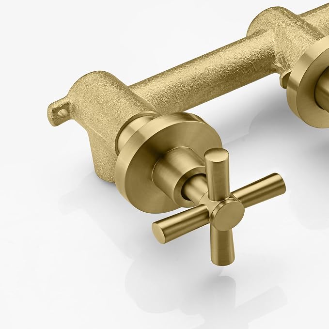 SUMERAIN Tub Faucet Wall Mount Tub Filler High Flow Bathtub Faucet Brushed Gold - Image 8