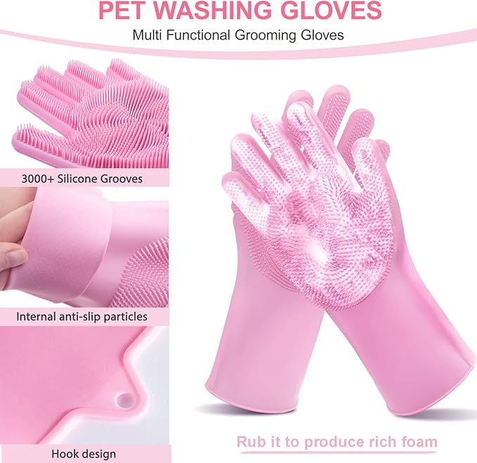 2 Piece Pink Pet Bath Supplies - Image 4