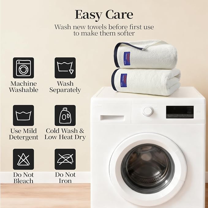 REDKISS 2 Pack 100% Cotton Bath Towels - Image 9