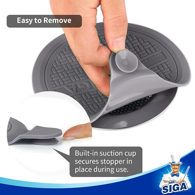 MR.SIGA Silicone Bathtub Stopper, Drain Stopper - Image 3