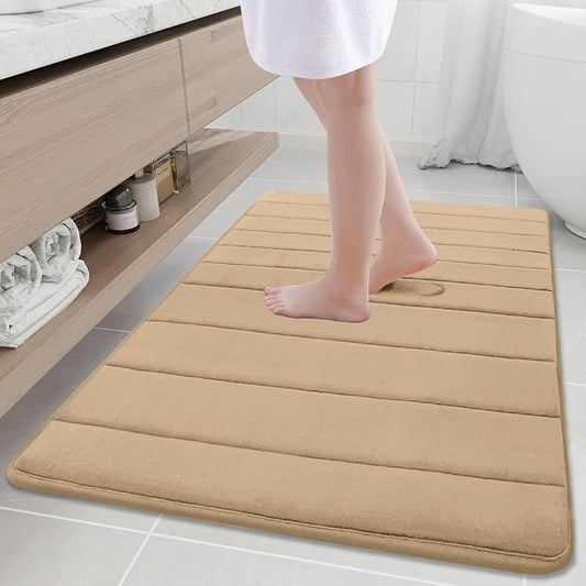 Buganda Memory Foam Bath Mat, Ultra Soft and Non-Slip Bathroom Rugs, Water by Buganda