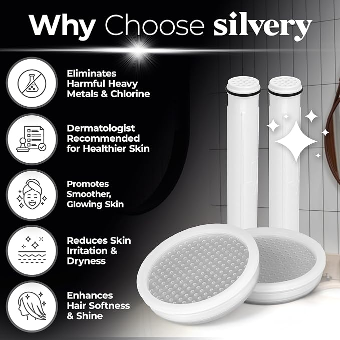 Silvery High Pressure Filtered Shower Head - Image 3
