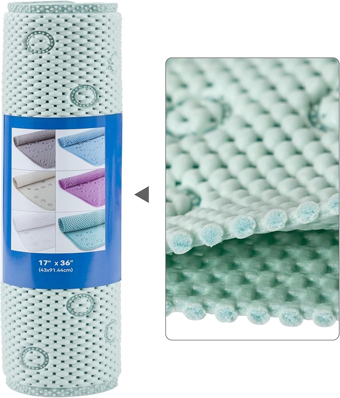 Double Layer Foam Non Slip Bathtub Mat 37x17in, More Comfortable and Thicker by DwellAid