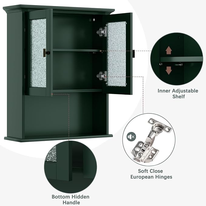 Bathroom Cabinet Wall Mount, Medicine Cabinet Over Toilet Storage Cabinet - Image 5