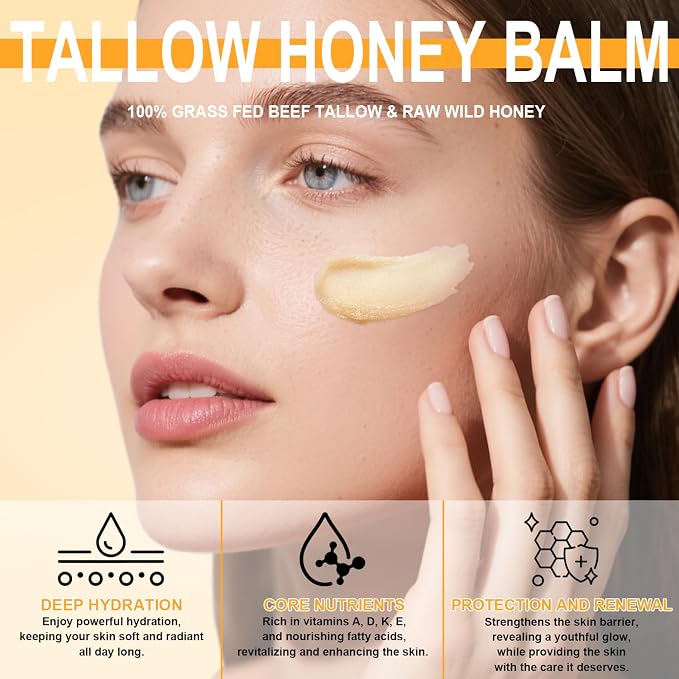 Beef Tallow for Skin, Natural Tallow Balm Face & Body Solid Moisturizer - Image 5