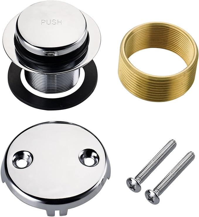 Chrome Tip Toe Bathtub Tub Drain Conversion Kit Assembly, Wellup Tub Drain Trim by WELLUP