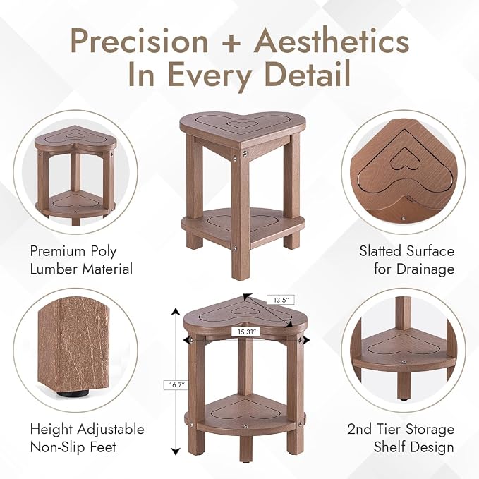 Corner Shower Stool for Inside Shower - Image 4