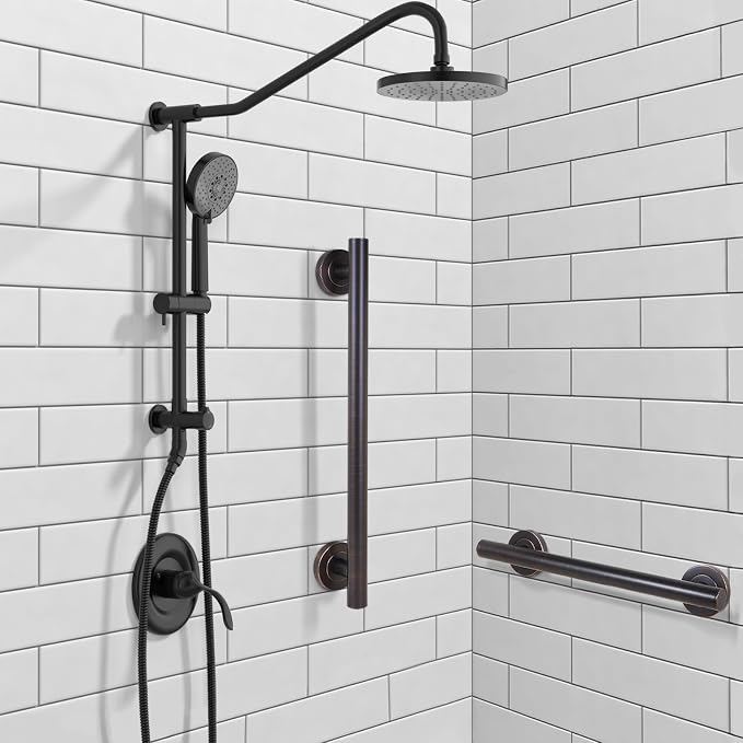 Lava Odoro Shower Grab Bar, Modern Stainless Steel Handicap Grab Bar - Image 3