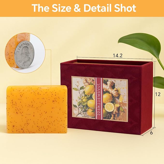 Natural Turmeric & Lemon Soap for Even Skin Tone, Acne-Prone Skin Care - Image 7