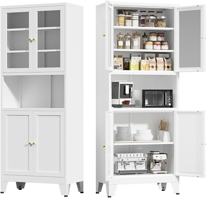 Metal Kitchen Pantry Cabinet, Freestanding Cupboards by Unknown